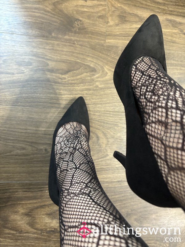 Black Heels And Fishnets😉