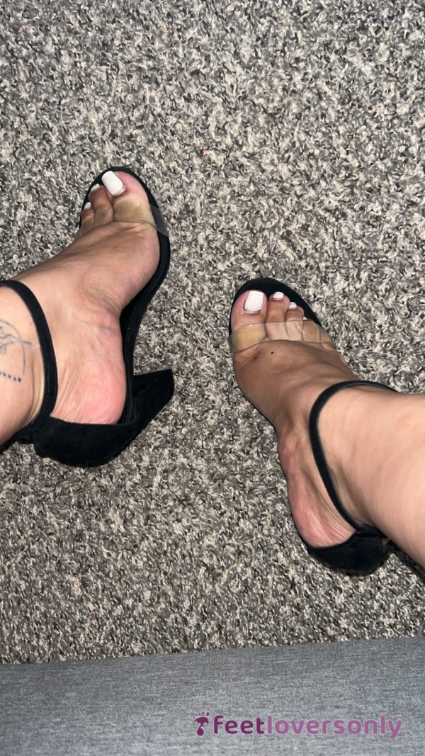 Black Heels With Clear Strap