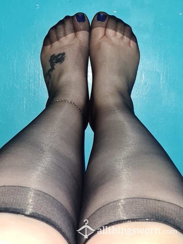 Black Knee High 15 Denier Tights.