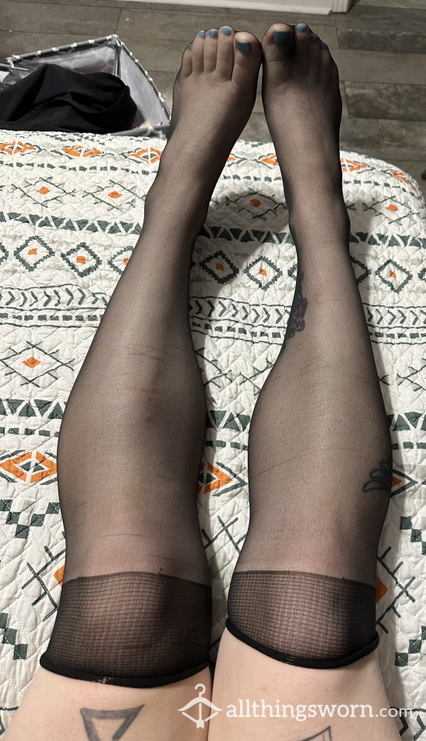 Black Knee High Nylons 🤭