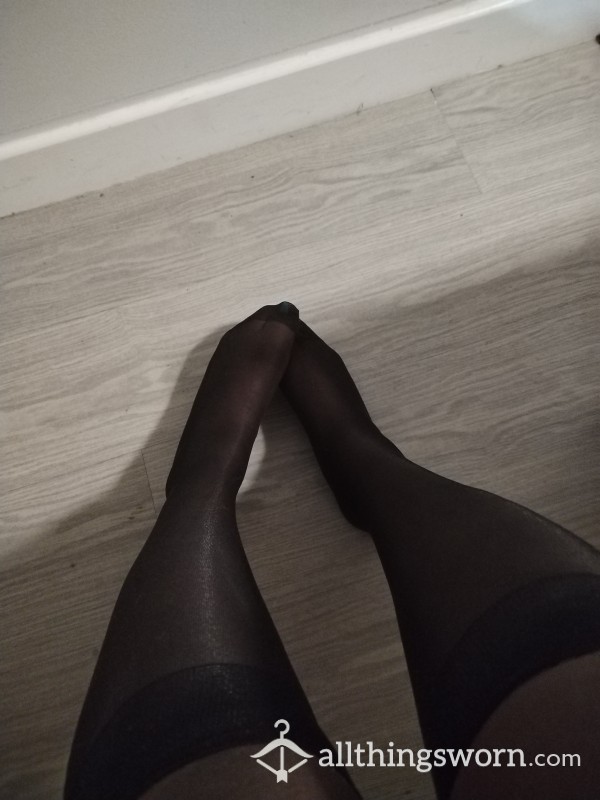 Black Knee High Socks