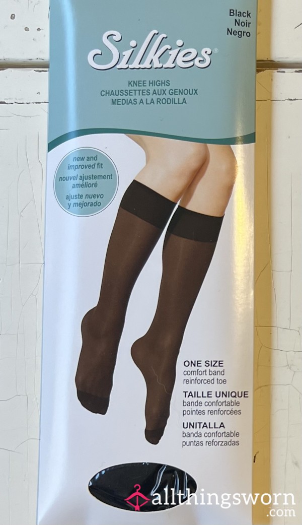 Black Knee High Stockings