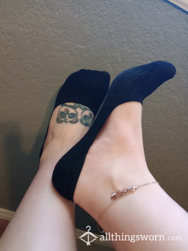 Black Knit Half Socks