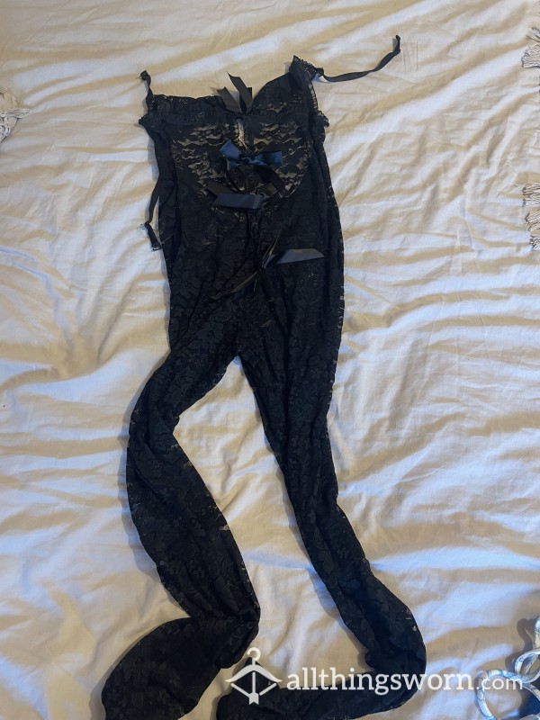 Black Lace Cat Suit