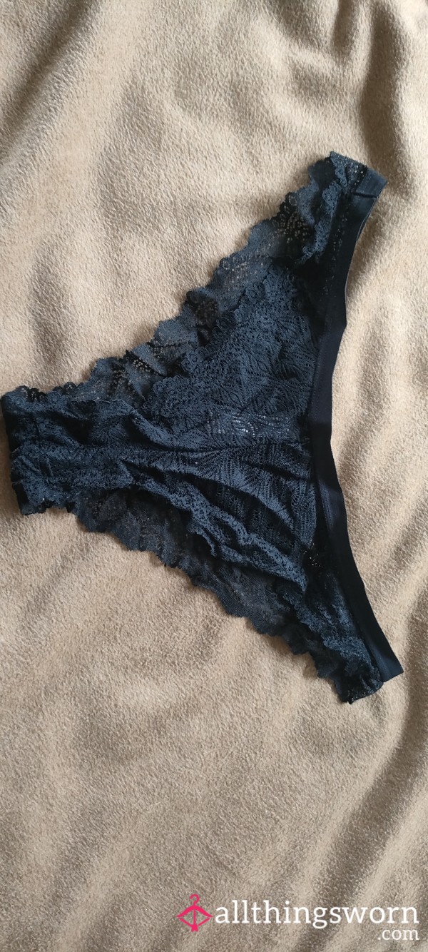 Black Lace Cheeky Briefs