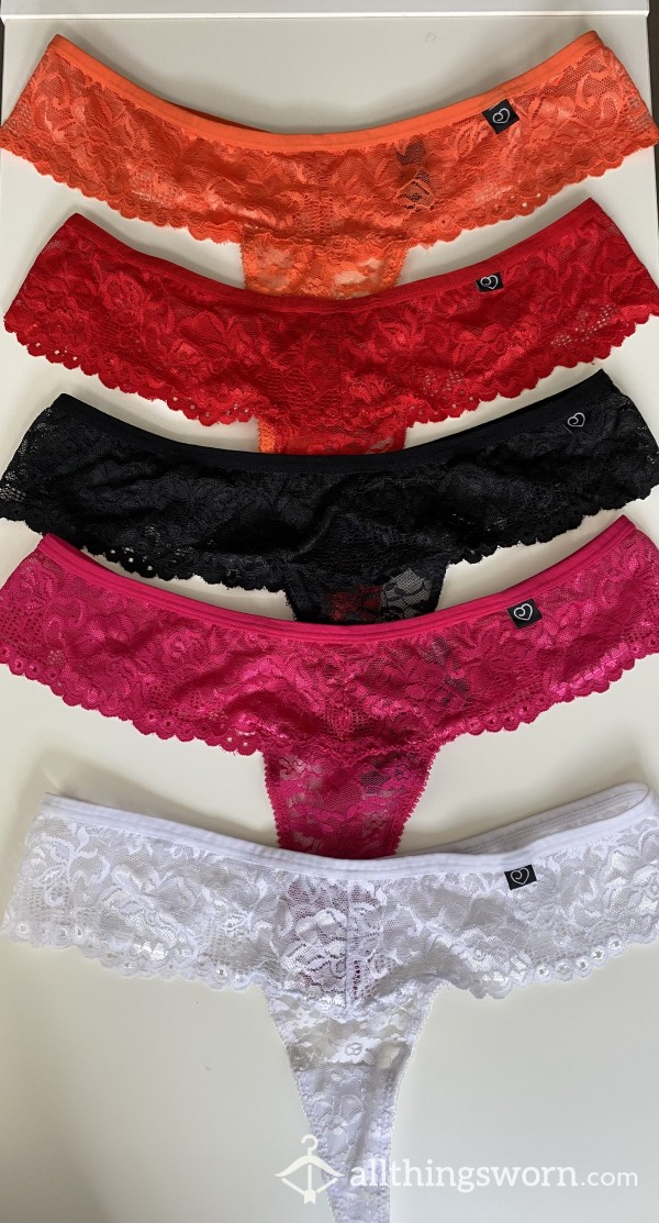 Soft Lace Thongs - 5 Colours