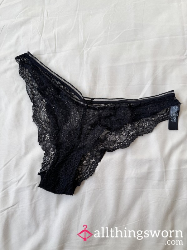 Black Lace Panties, 48hr Wear 🖤