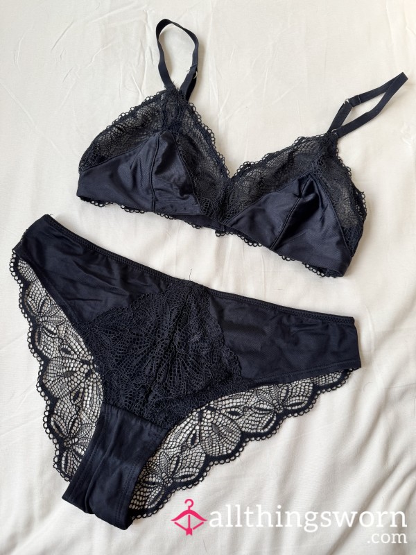 Black Lace Set, 48hr Wear! 🖤