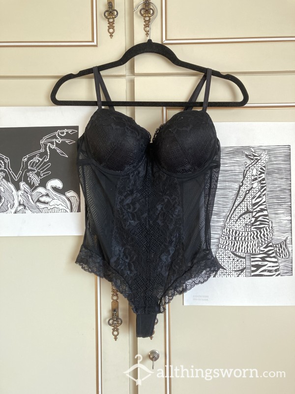 Black Lace S**y Lingerie Bodysuit