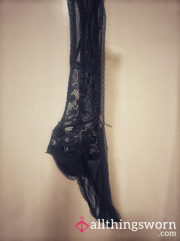 Black Lace Slip,worn Sweaty