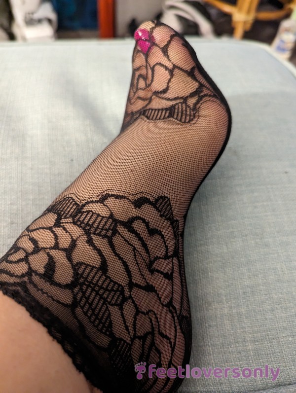 S**y Black Lace Socks