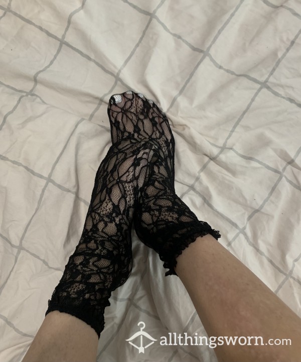 Black Lace Socks