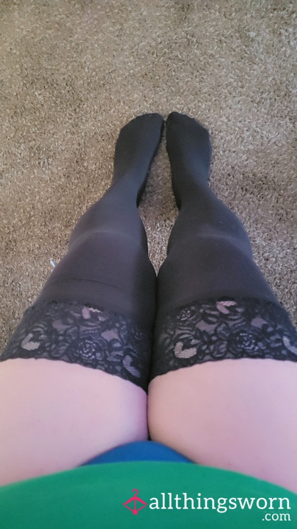 Black Lace Thigh Highs