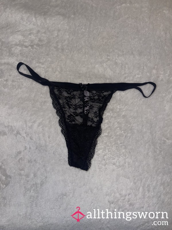 Black Lace Thong