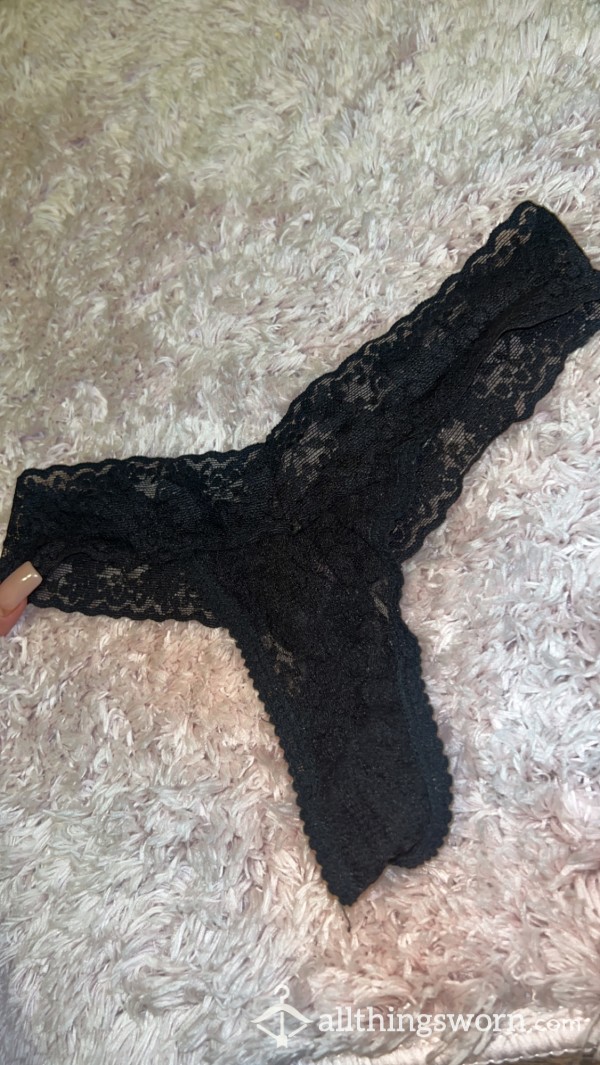 Black Lace Thong