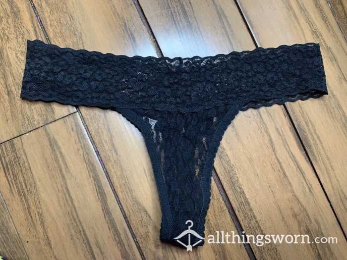 Black Lace Thong