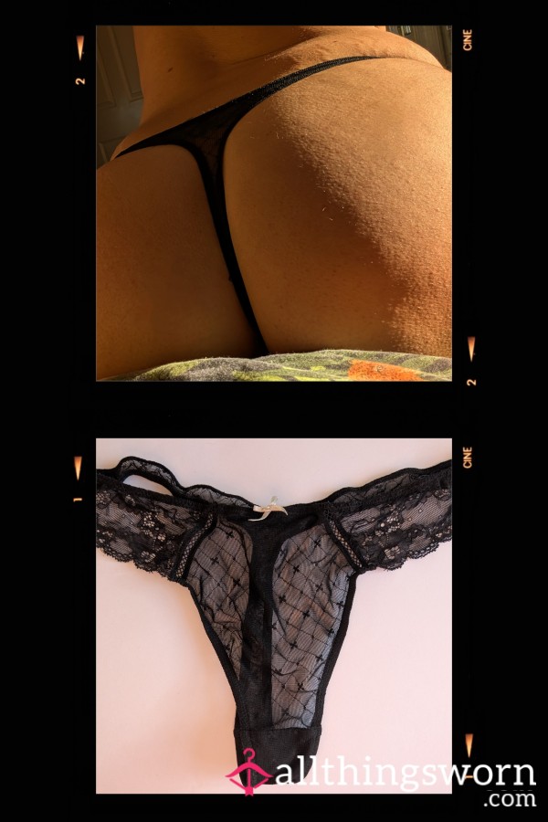 Black Lace Thong