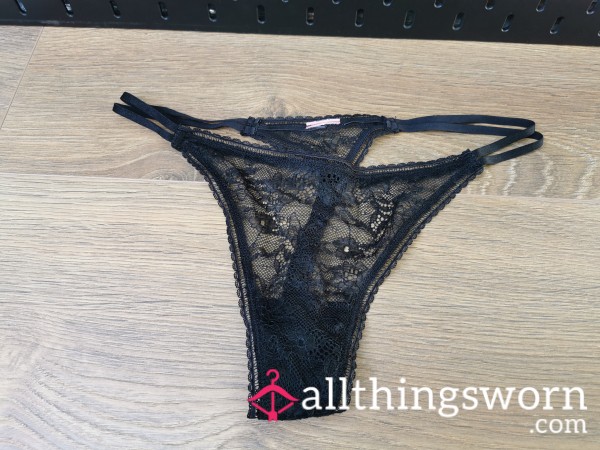 Black Lace Thong