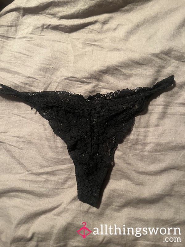 Black Lace Thong