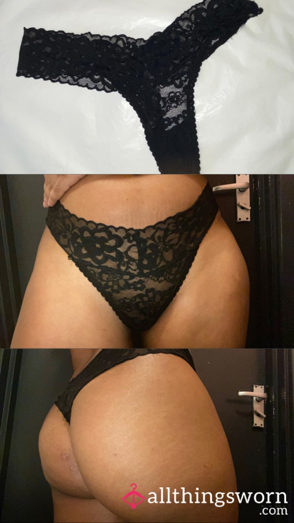 Black Lace Thong..x