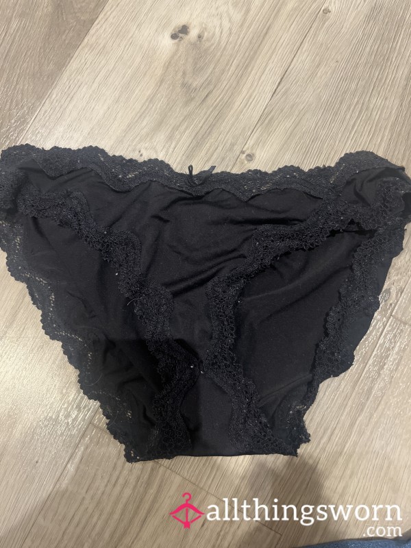 Black Lace Trimmed Soft Panties