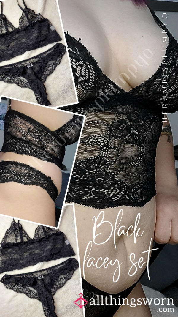 Black Lacey Set