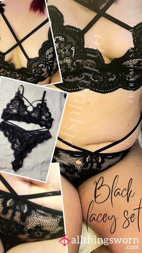 Black Lacey Set