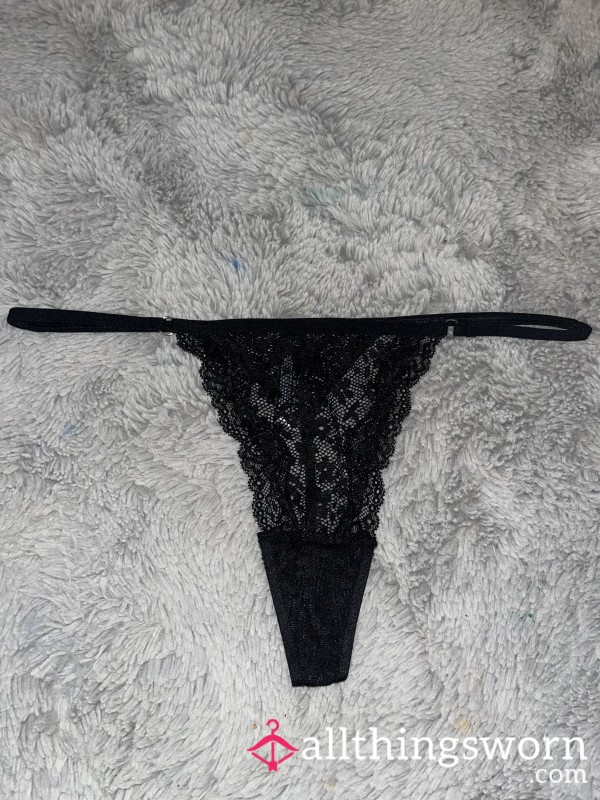 Black Lacy G-String