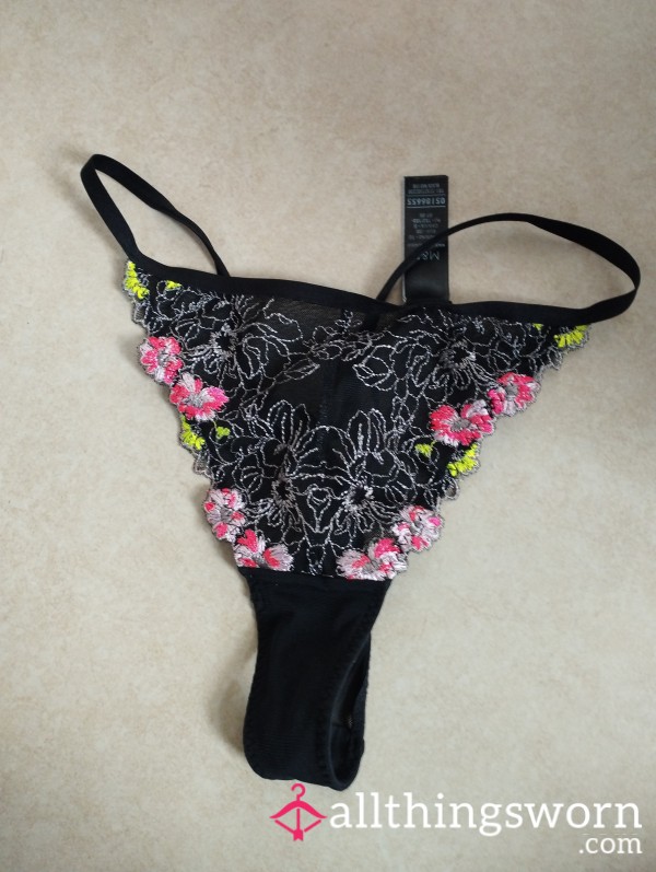 Black Lacy Ovulation Thong (pics Of Me Wearing Included)