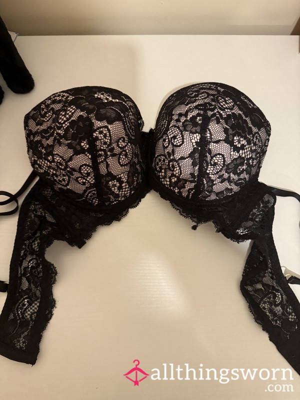 Black Lacy Padded Bra -40C