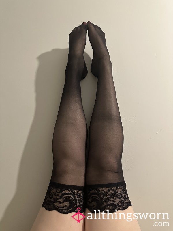 Black Lacy Stockings