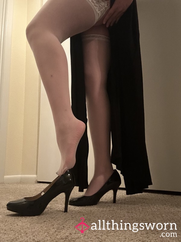 Black Leather Heels