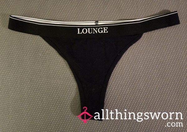 Black Lounge Cotton Thong