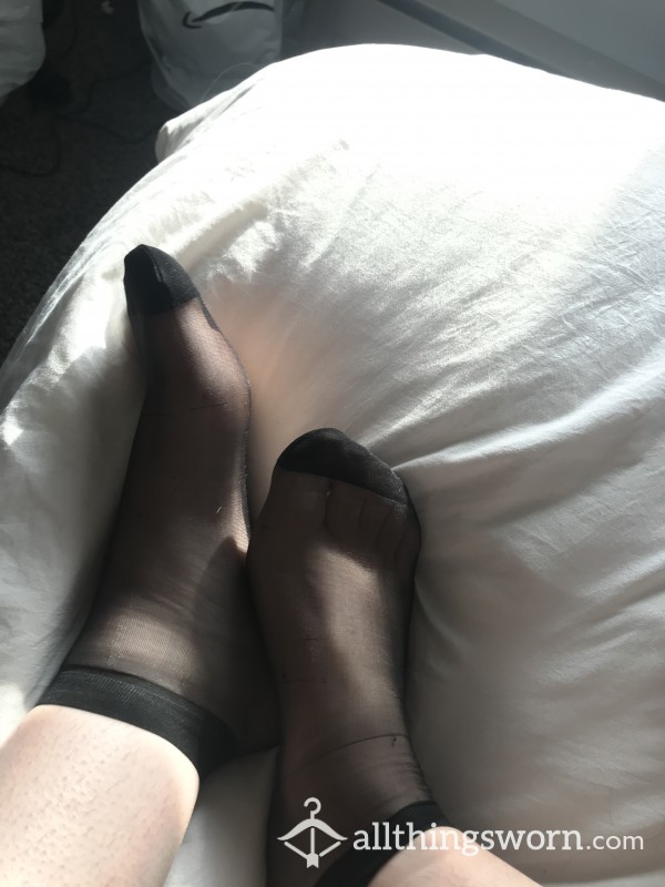 Black Mesh Sock