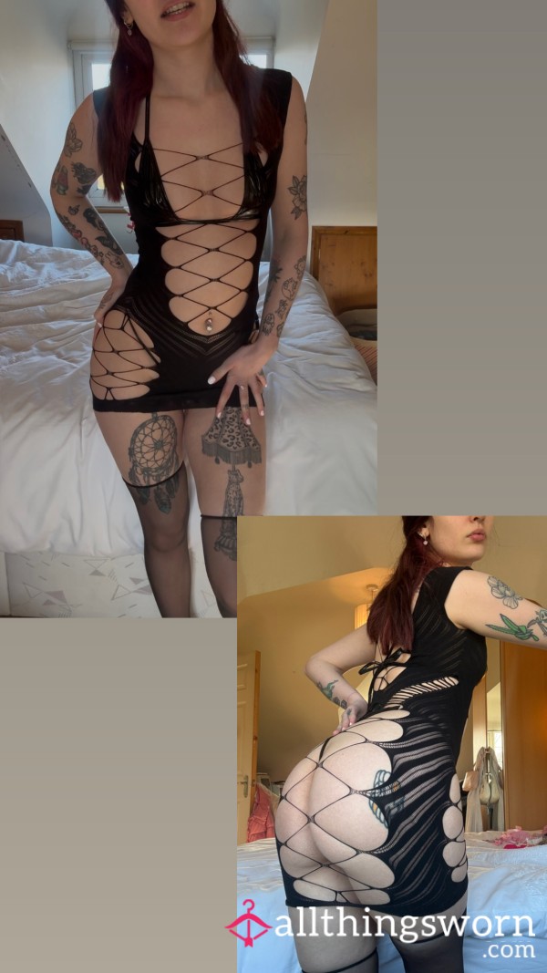 Black Net Dress Photo Set 🖤