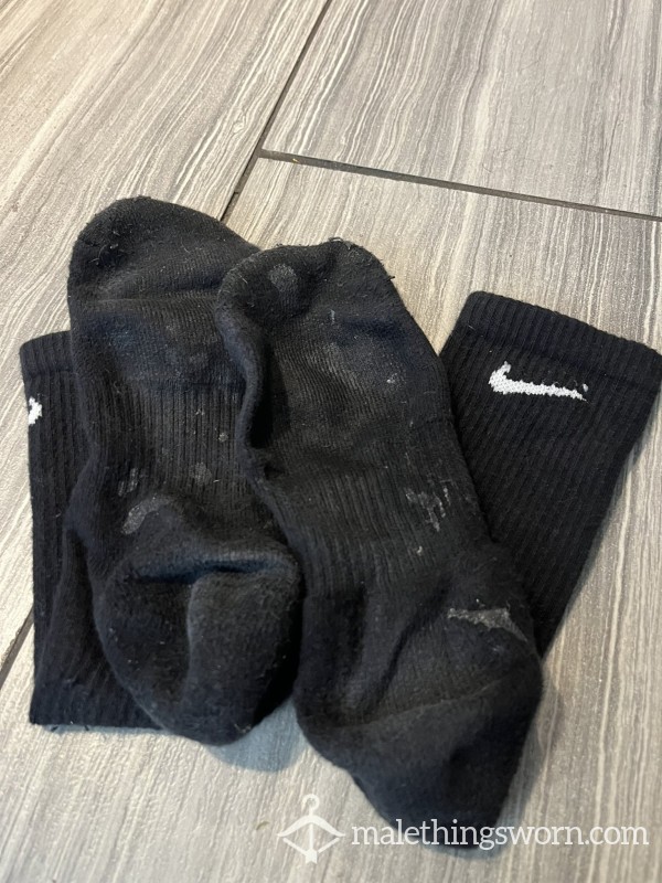 Black Nike C*m Stained Socks