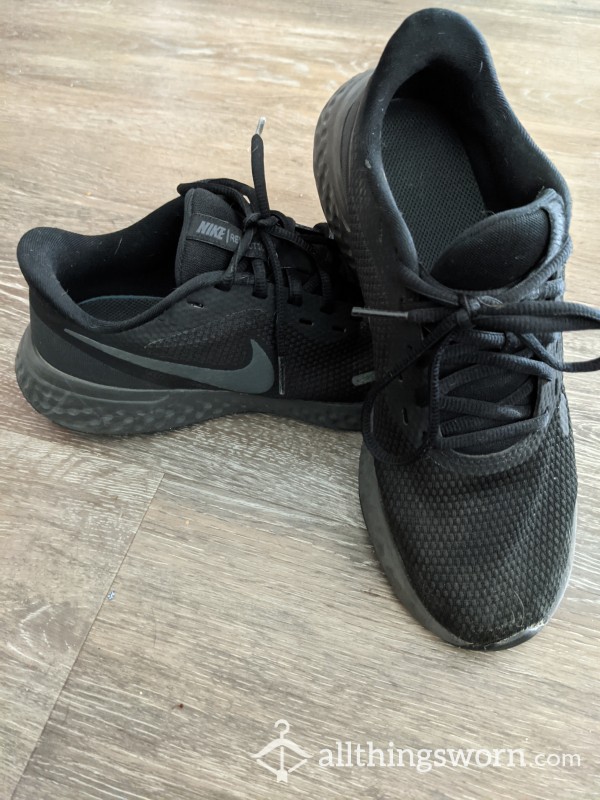 Black Nike Well Worn Trainers