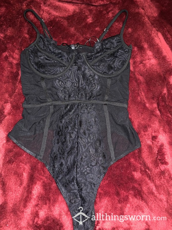 Black Nylon And Lace Lingerie