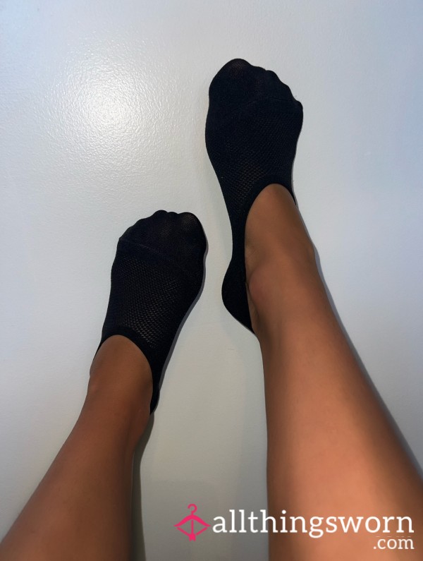 Black Nylon Ballerina Shoe Liner Socks🥵