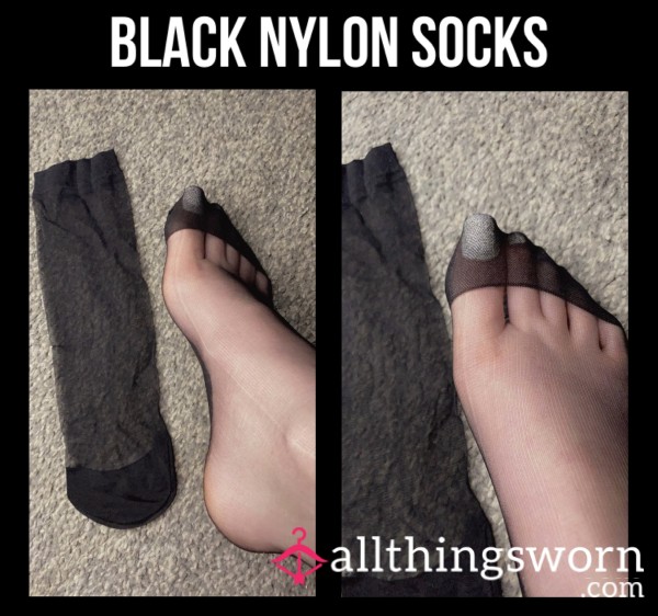 Black Nylon Socks🦶🏻