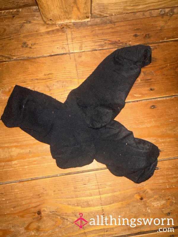 Black Old Crew Socks