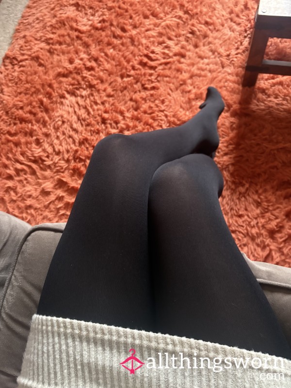 Black Opaque 300 Denier Thermal Tights