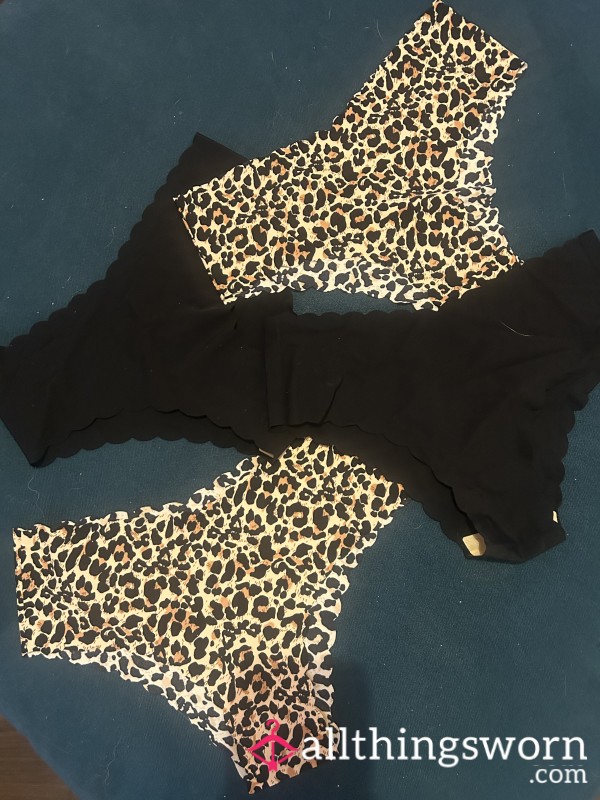 Black Or Leopard Print Brazilian Style Panties