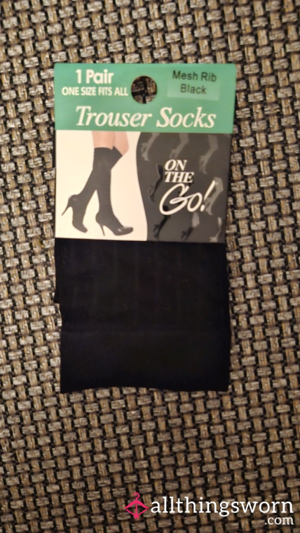 Black Or White Silky Trouser Socks