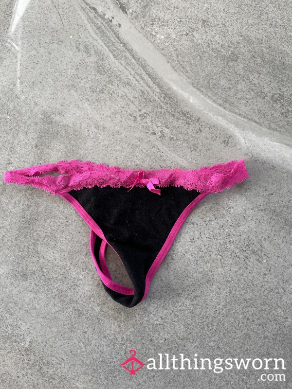 Black /pink Thong