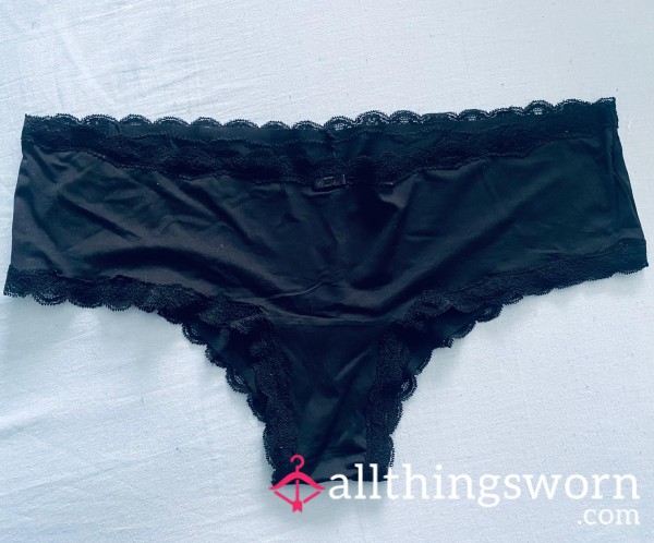 Black Plus Sized Worn Knickers