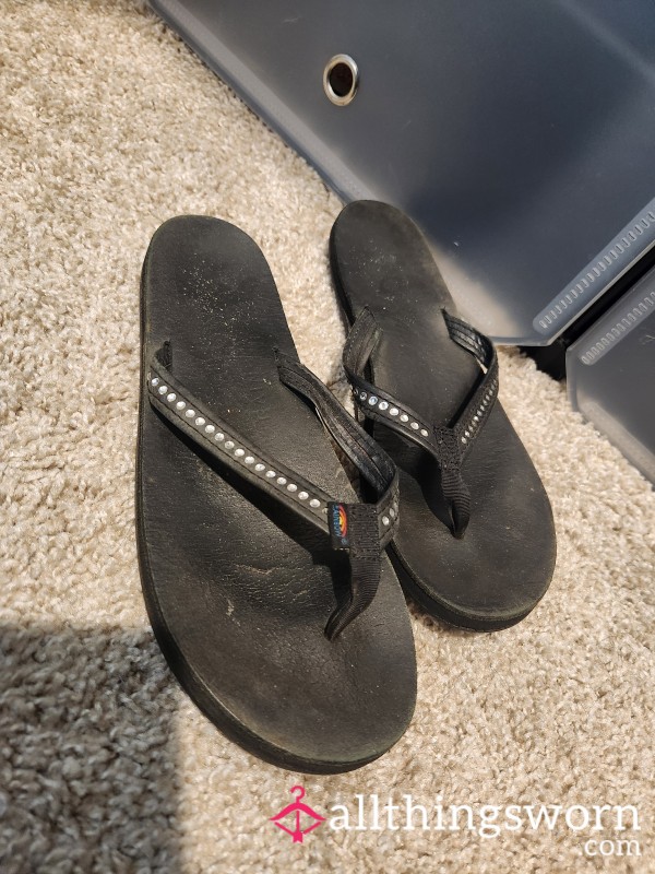 Black Rainbow Flipflops