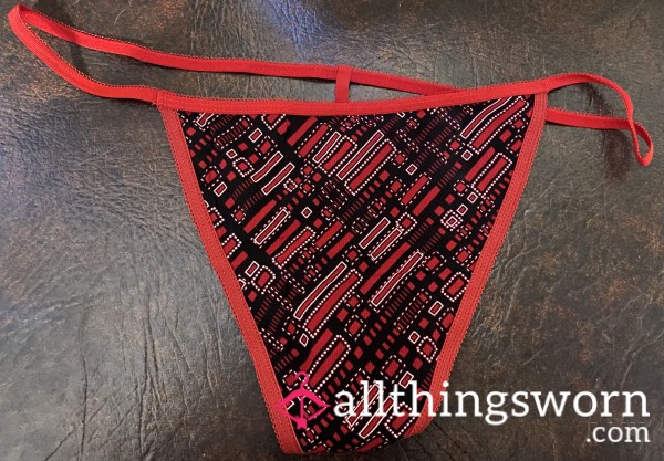 Black Red Rectangle G String