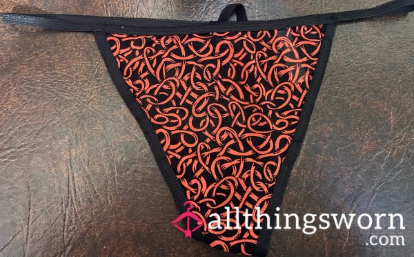 Black Red Ribbon G String