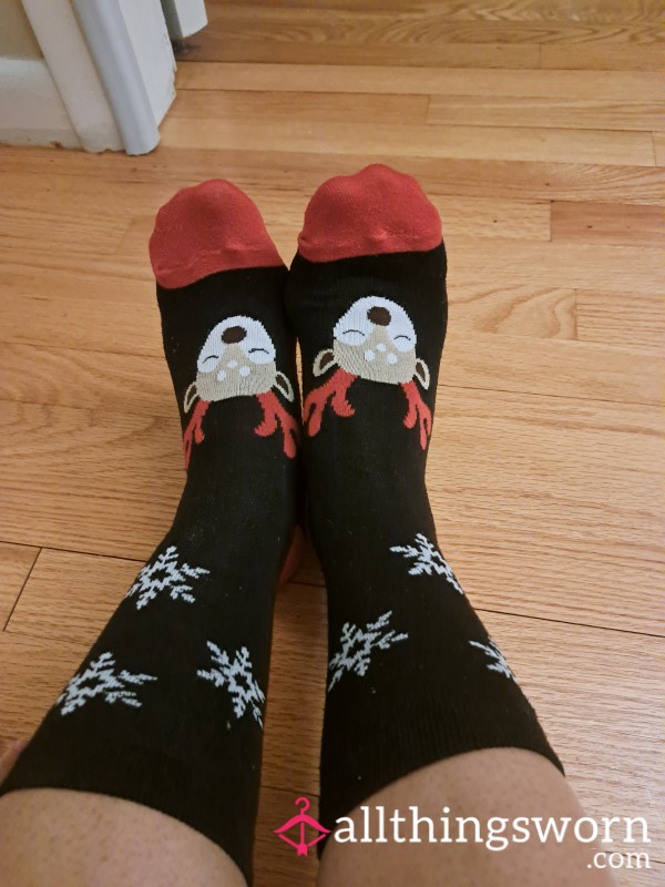 Black Reindeer Christmas Socks!